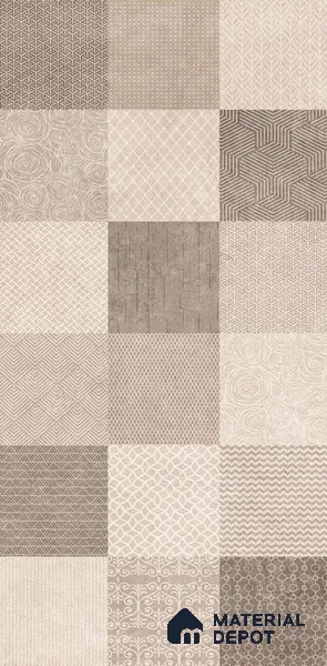 Highlighter Wall Tile TL 07486 Mono Beige Decor 4 ft x 2 ft Carving Matte Finish Vitrified Tile - 9 mm | Suitable For Bathroom, Accent/Feature Wall, Balcony
