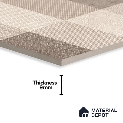 Highlighter Wall Tile TL 07486 Mono Beige Decor 4 ft x 2 ft Carving Matte Finish Vitrified Tile - 9 mm | Suitable For Bathroom, Accent/Feature Wall, Balcony