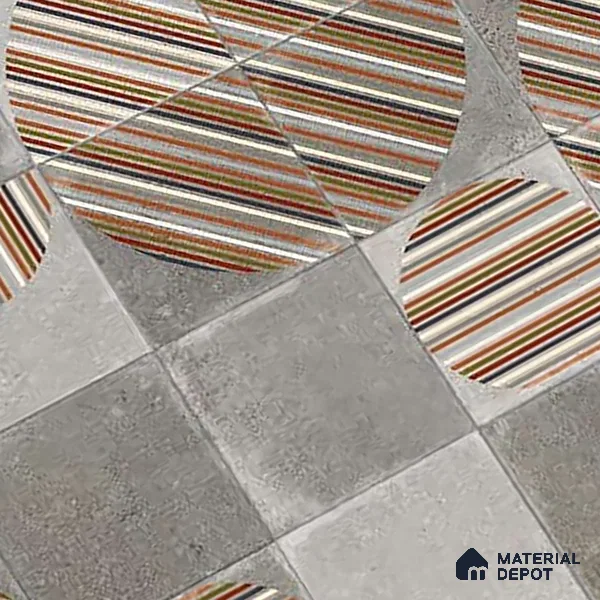 Highlighter Wall Tile TL 07490 Circle Decor Grey 4 ft x 2 ft Carving Matte Finish Vitrified Tile - 9 mm | Suitable For Bathroom, Accent/Feature Wall, Dining Area