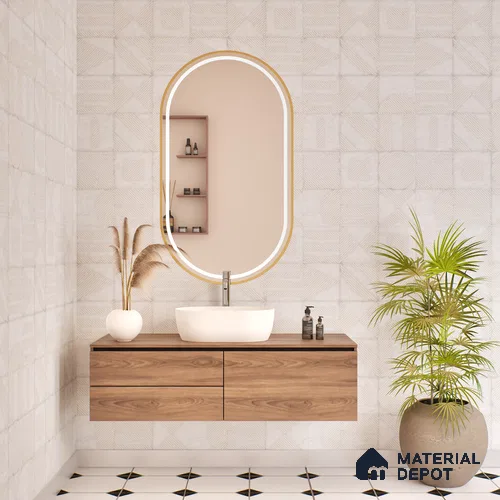 Highlighter Wall Tile TL 07493 Titania Decor 4 ft x 2 ft Carving Matte Finish Vitrified Tile - 9 mm | Suitable For Bathroom, Accent/Feature Wall, Dining Area