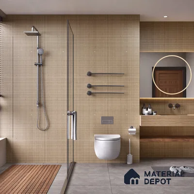 Highlighter Wall Tile TL 07494 D Chipsem Choco Decor 4 ft x 2 ft Brown Vitrified Matte Finish Decor Tile - 9 mm | Suitable For Bathroom, Accent/Feature Wall, Dining Area