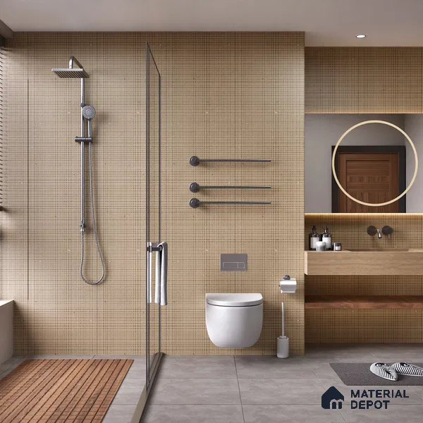 Highlighter Wall Tile TL 07494 D Chipsem Choco Decor 4 ft x 2 ft Brown Vitrified Matte Finish Decor Tile - 9 mm | Suitable For Bathroom, Accent/Feature Wall, Dining Area