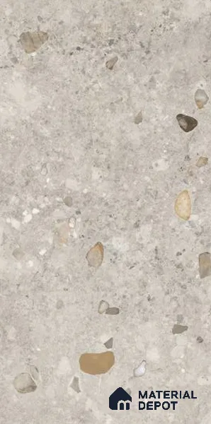 Stone Wall & Floor Tile TL 07495 B Exotic Stone Pearl 4 ft x 2 ft Gris Vitrified Matte Finish Tile - 9 mm | Ideal for Living Room, Bathroom, Kitchen
