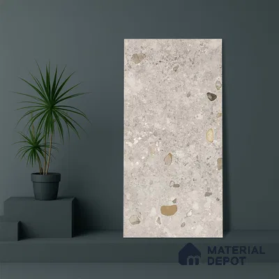 Stone Wall & Floor Tile TL 07495 B Exotic Stone Pearl 4 ft x 2 ft Gris Vitrified Matte Finish Tile - 9 mm | Ideal for Living Room, Bathroom, Kitchen