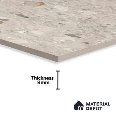 Stone Wall & Floor Tile TL 07495 B Exotic Stone Pearl 4 ft x 2 ft Gris Vitrified Matte Finish Tile - 9 mm | Ideal for Living Room, Bathroom, Kitchen