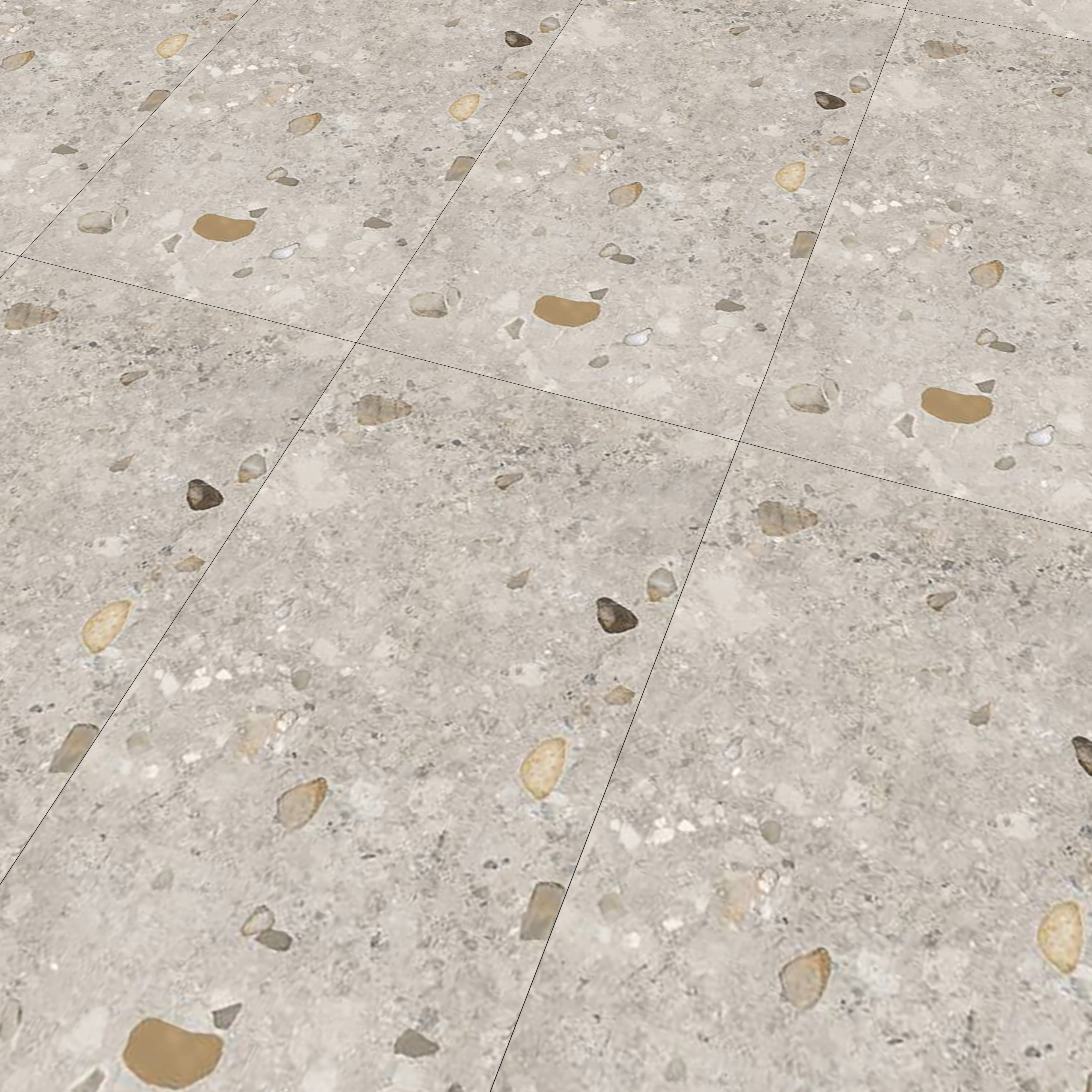 Stone Wall & Floor Tile TL 07495 B Exotic Stone Pearl 4 ft x 2 ft Gris Vitrified Matte Finish Tile - 9 mm | Ideal for Living Room, Bathroom, Kitchen
