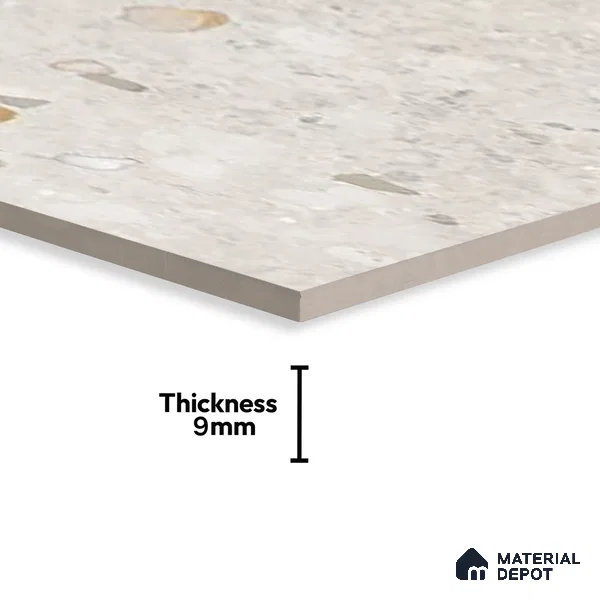 Stone Wall & Floor Tile TL 07495 Exotic Stone Blanco 4 ft x 2 ft Grey Vitrified Matte Finish Tile - 9 mm | Ideal for Living Room, Bathroom, Kitchen