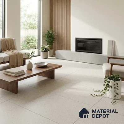 Stone Wall & Floor Tile TL 07495 Exotic Stone Blanco 4 ft x 2 ft Grey Vitrified Matte Finish Tile - 9 mm | Ideal for Living Room, Bathroom, Kitchen
