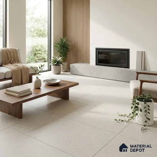 Stone Wall & Floor Tile TL 07495 Exotic Stone Blanco 4 ft x 2 ft Grey Vitrified Matte Finish Tile - 9 mm | Ideal for Living Room, Bathroom, Kitchen