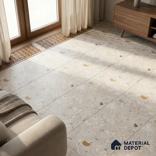 Stone Wall & Floor Tile TL 07495 Exotic Stone Blanco 4 ft x 2 ft Grey Vitrified Matte Finish Tile - 9 mm | Ideal for Living Room, Bathroom, Kitchen