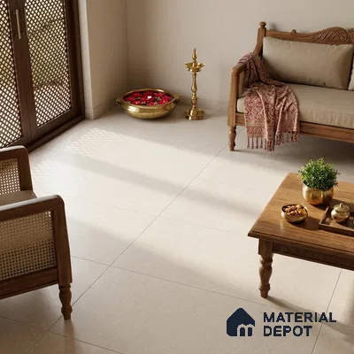 Cement Wall & Floor Tile TL 07499 B Beige 4 ft x 2 ft Matte Finish Vitrified Tile - 9 mm | Suitable For Living Room, Bedroom, Kitchen