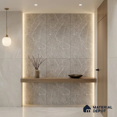 Highlighter Wall Tile TL 07499 C Accosto Gray Decor 4 ft x 2 ft Grey Vitrified Matte Finish Decor Tile - 9 mm | Suitable For Bathroom, Accent/Feature Wall, Foyer