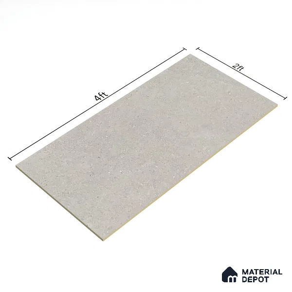 Cement Wall & Floor Tile TL 07499 D Grey 4 ft x 2 ft Matte Finish Vitrified Tile - 9 mm | Suitable For Living Room, Bedroom, Kitchen