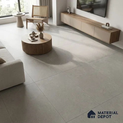 Cement Wall & Floor Tile TL 07499 D Grey 4 ft x 2 ft Matte Finish Vitrified Tile - 9 mm | Suitable For Living Room, Bedroom, Kitchen