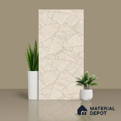 Highlighter Wall Tile TL 07499 Accosto Beige Decor 4 ft x 2 ft Beige Vitrified Matte Finish Decor Tile - 9 mm | Suitable For Bathroom, Accent/Feature Wall, Foyer