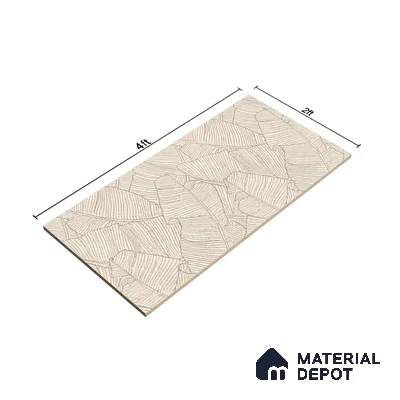 Highlighter Wall Tile TL 07499 Accosto Beige Decor 4 ft x 2 ft Beige Vitrified Matte Finish Decor Tile - 9 mm | Suitable For Bathroom, Accent/Feature Wall, Foyer