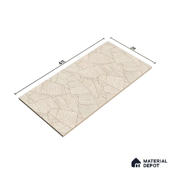 Highlighter Wall Tile TL 07499 Accosto Beige Decor 4 ft x 2 ft Beige Vitrified Matte Finish Decor Tile - 9 mm | Suitable For Bathroom, Accent/Feature Wall, Foyer