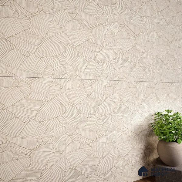 Highlighter Wall Tile TL 07499 Accosto Beige Decor 4 ft x 2 ft Beige Vitrified Matte Finish Decor Tile - 9 mm | Suitable For Bathroom, Accent/Feature Wall, Foyer