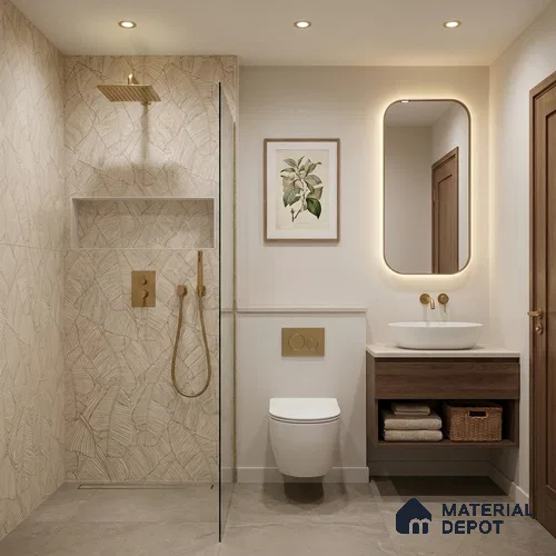 Highlighter Wall Tile TL 07499 Accosto Beige Decor 4 ft x 2 ft Beige Vitrified Matte Finish Decor Tile - 9 mm | Suitable For Bathroom, Accent/Feature Wall, Foyer