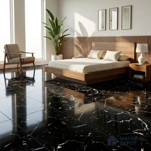 Marble Floor & Wall Tile TL 07502 Rossa Back 4 ft x 2 ft High Gloss Finish Vitrified Tile - 9 mm | Suitable for Living Room, Bedroom & Bathroom