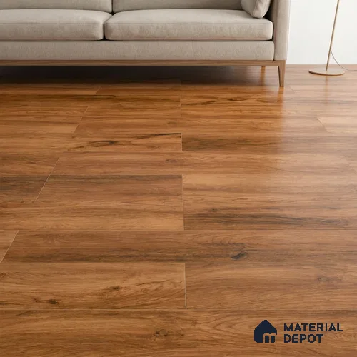 Wood Floor & Wall Tile TL 07505 4 ft x 0.65 ft Vitrified Matte Finish - 9 mm | 2-3 mm Spacer is Mandatory