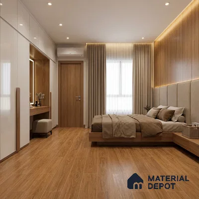 Wood Floor & Wall Tile TL 07507 4 ft x 0.65 ft Vitrified Matte Finish - 9 mm | 2-3 mm Spacer is Mandatory