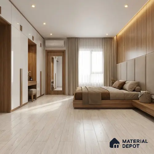 Wood Floor & Wall Tile TL 07508 4 ft x 0.65 ft Vitrified Matte Finish - 9 mm | 2-3 mm Spacer is Mandatory