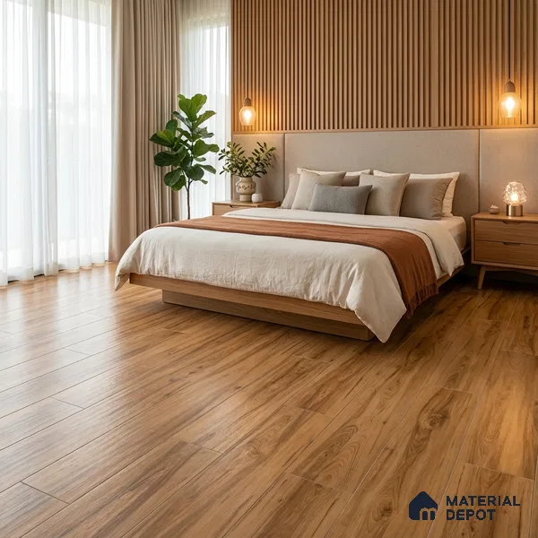 Wood Floor & Wall Tile TL 07509 B 4 ft x 0.65 ft Vitrified Matte Finish - 9 mm | 2-3 mm Spacer is Mandatory