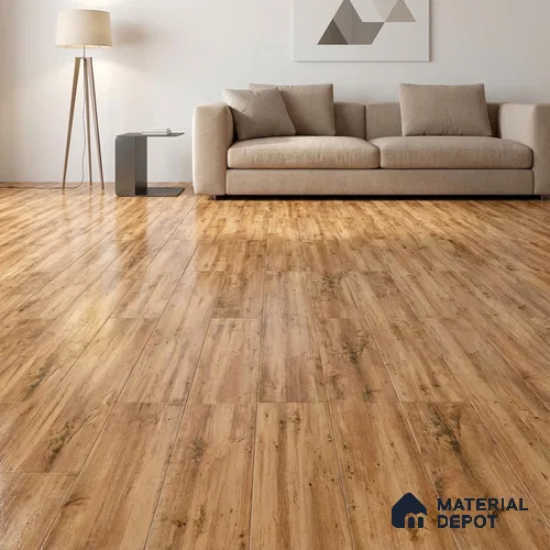 Wood Floor & Wall Tile TL 07510 4 ft x 0.65 ft Vitrified Matte Finish - 9 mm | 2-3 mm Spacer is Mandatory