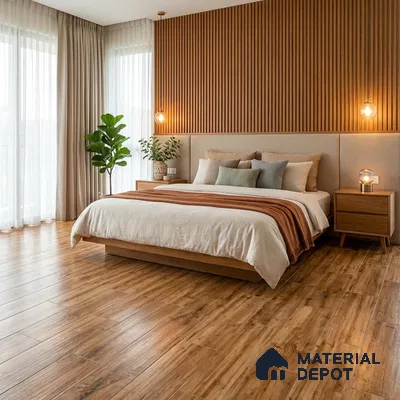 Wood Floor & Wall Tile TL 07510 4 ft x 0.65 ft Vitrified Matte Finish - 9 mm | 2-3 mm Spacer is Mandatory (Sample)