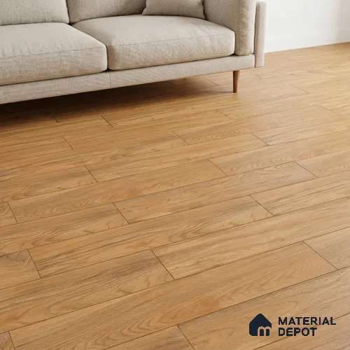 Wood Floor & Wall Tile TL 07512 4 ft x 0.65 ft Vitrified Matte Finish - 9 mm | 2-3 mm Spacer is Mandatory