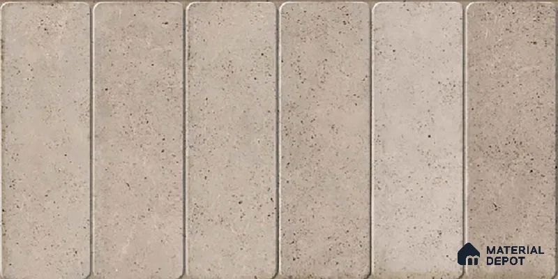 Beige Stone Wall Tile TL 07514  Dragface Crema 2 ft x 1 ft Ceramic Glossy Finish - 8 mm |  Suitable for Living Room, Bedroom, Bathroom