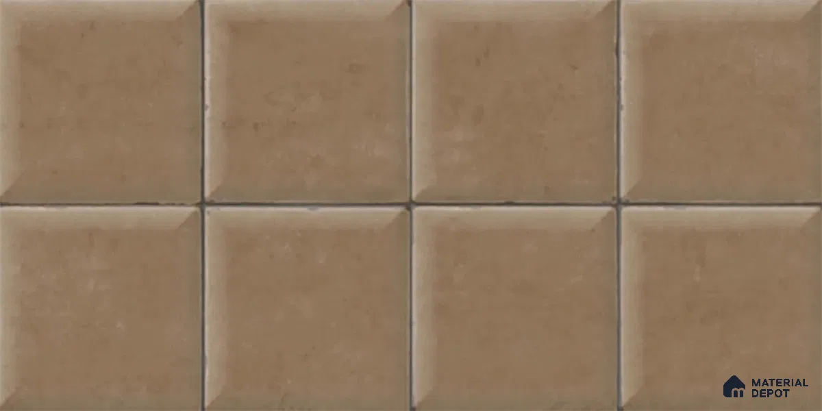 Faux Subway Look Glossy Finish Brown Ceramic Wall Tile | TL 07515 E 2 ft x 1 ft - 8 mm | Suitable For Kitchen & Bathroom