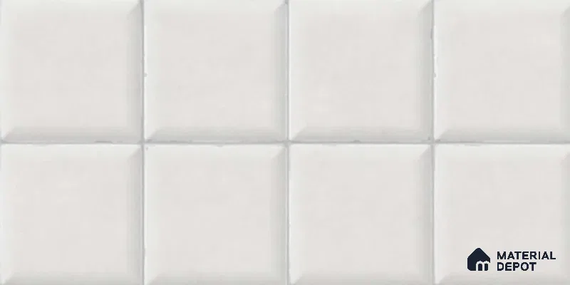 Faux Subway Look Glossy Finish White Ceramic Wall Tile | TL 07515 2 ft x 1 ft - 8 mm | Suitable For Kitchen & Bathroom