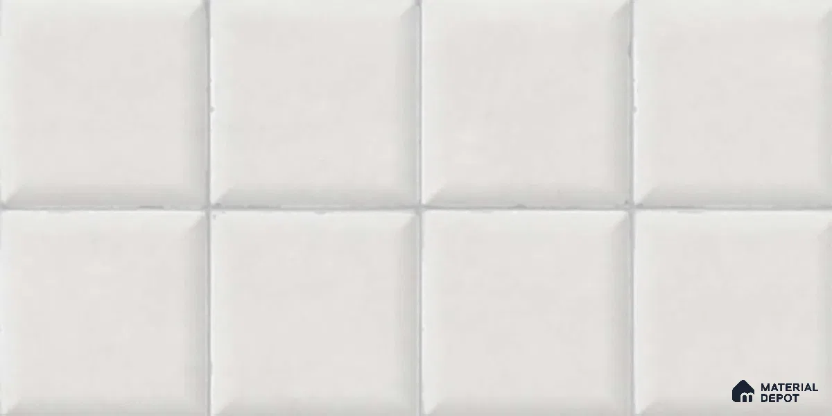 Faux Subway Look Glossy Finish White Ceramic Wall Tile | TL 07515 2 ft x 1 ft - 8 mm | Suitable For Kitchen & Bathroom