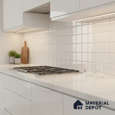 Faux Subway Wall Tile TL 07515  Plaid Biamco 2 ft x 1 ft Ceramic Glossy Finish - 8 mm | Suitable for Bathroom, Kitchen backsplash | Please Expect a Slight Variation of Pattern
