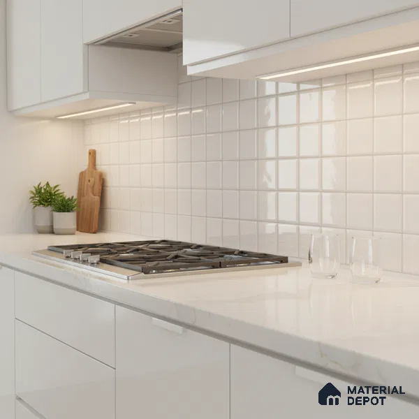 Faux Subway Wall Tile TL 07515 Plaid Biamco 2 ft x 1 ft Ceramic Glossy Finish - 8 mm | Suitable for Bathroom, Kitchen backsplash | Please Expect a Slight Variation of Pattern