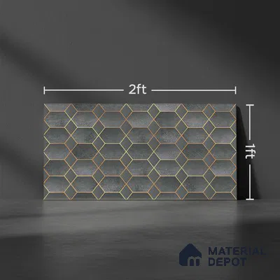 Highlighter Tiles Wall Tile TL 07517 B 4673-HL 2 ft x 1 ft Ceramic Glossy Finish - 9 mm | Suitable for Kitchen, Bathroom & Balcony Walls