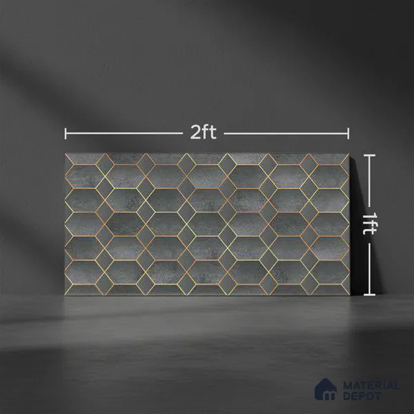Highlighter Tiles Wall Tile TL 07517 B 4673-HL 2 ft x 1 ft Ceramic Glossy Finish - 9 mm | Suitable for Kitchen, Bathroom & Balcony Walls