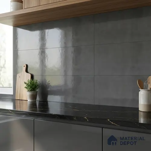 Plain Solids Wall Tile TL 07517 C 4673-D 2 ft x 1 ft Ceramic Glossy Finish - 9 mm | Suitable for Kitchen, Bathroom & Balcony Walls