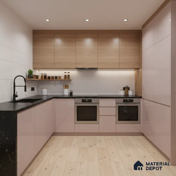 Plain Solids Wall Tile TL 07517 4673-L 2 ft x 1 ft Ceramic Glossy Finish - 9 mm | Suitable for Kitchen, Bathroom & Balcony Walls (Sample)