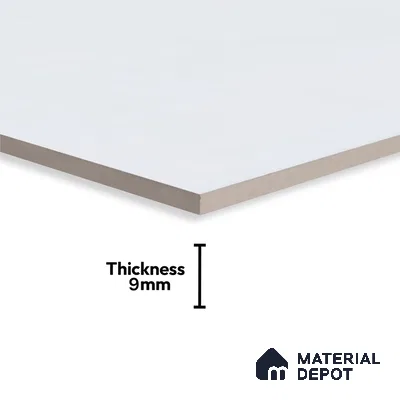 Plain Wall Tile TL 07517 Cool White 2 ft x 1 ft Glossy Finish Ceramic Tile - 9 mm | Suitable For Kitchen, Bathroom, Backsplash