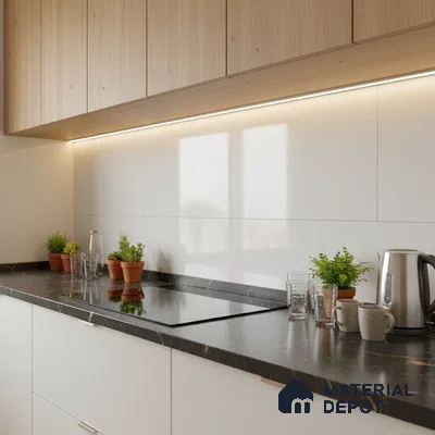 Plain Solids Wall Tile TL 07517 4673-L 2 ft x 1 ft Ceramic Glossy Finish - 9 mm | Suitable for Kitchen, Bathroom & Balcony Walls (Sample)