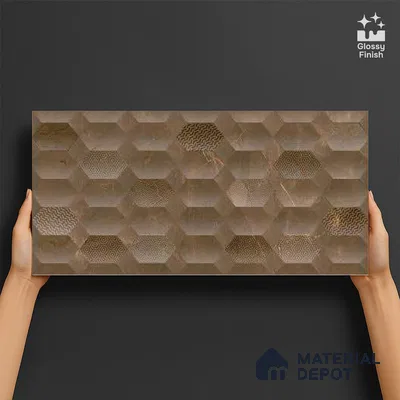 Highlighter Tiles Wall Tile TL 07518 B 4670-HL 2 2 ft x 1 ft Ceramic Glossy Finish - 9 mm | Suitable for Kitchen, Bathroom & Balcony Walls