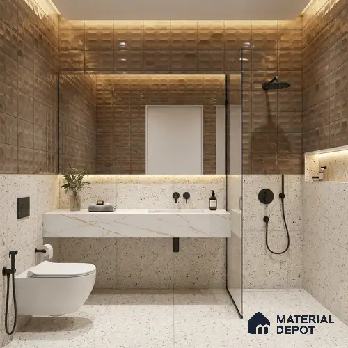 Highlighter Tiles Wall Tile TL 07518 B 4670-HL 2 2 ft x 1 ft Ceramic Glossy Finish - 9 mm | Suitable for Kitchen, Bathroom & Balcony Walls