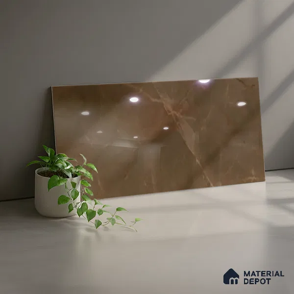 Marble Wall Tile TL 07518 C 4670-D 2 ft x 1 ft Ceramic Glossy Finish - 9 mm | Suitable for Kitchen, Bathroom & Balcony Walls