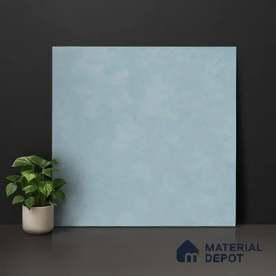 Cement Floor & Wall Tile TL 07520 Azzule Aqua 2 ft x 2 ft Matte Finish Vitrified Tile - 9 mm | Suitable For living Room, Bedroom, Bathroom | Random Designs