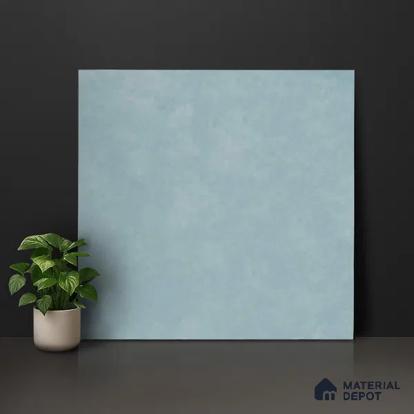 Cement Floor & Wall Tile TL 07520 Azzule Aqua 2 ft x 2 ft Matte Finish Vitrified Tile - 9 mm | Suitable For living Room, Bedroom, Bathroom | Random Designs
