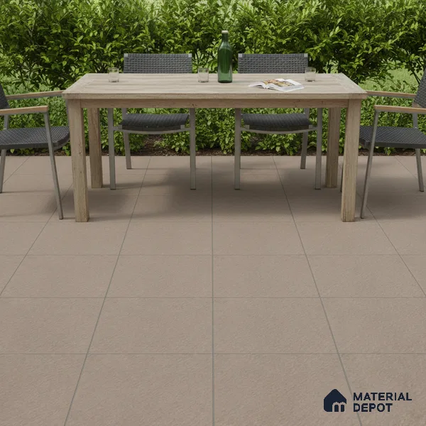 Stone Floor Tile TL 07521 B Signature Amber 16 x 16 inch Texture Finish Vitrified Tile - 12 mm | Suitable for Parking, Outdoor & Bathroom | Pattern Alignment May Vary | 2-3 mm Spacer is Mandatory