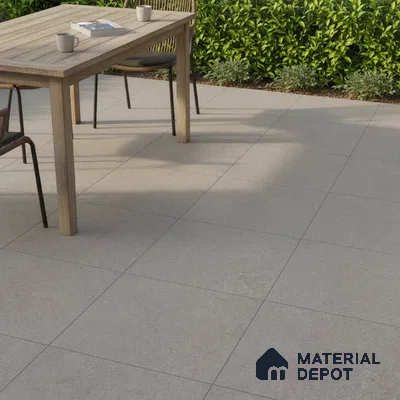 Cement Floor Tile TL 07521 D Signature Grey 16 x 16 inch Texture Finish Vitrified Tile - 12 mm | Suitable for Parking, Outdoor & Bathroom | Pattern Alignment May Vary | 2-3 mm Spacer is Mandatory